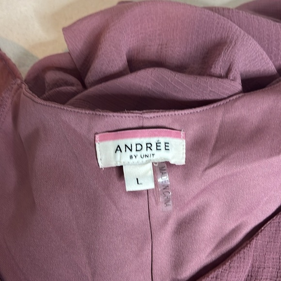 Andrée by Unit Tiered Babydoll Dress – Mauve, Size Large - Picture 9 of 9